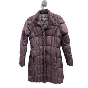 Eddie Bauer Women's Medium Tall Goose Down Fill Coat Purple Puffer